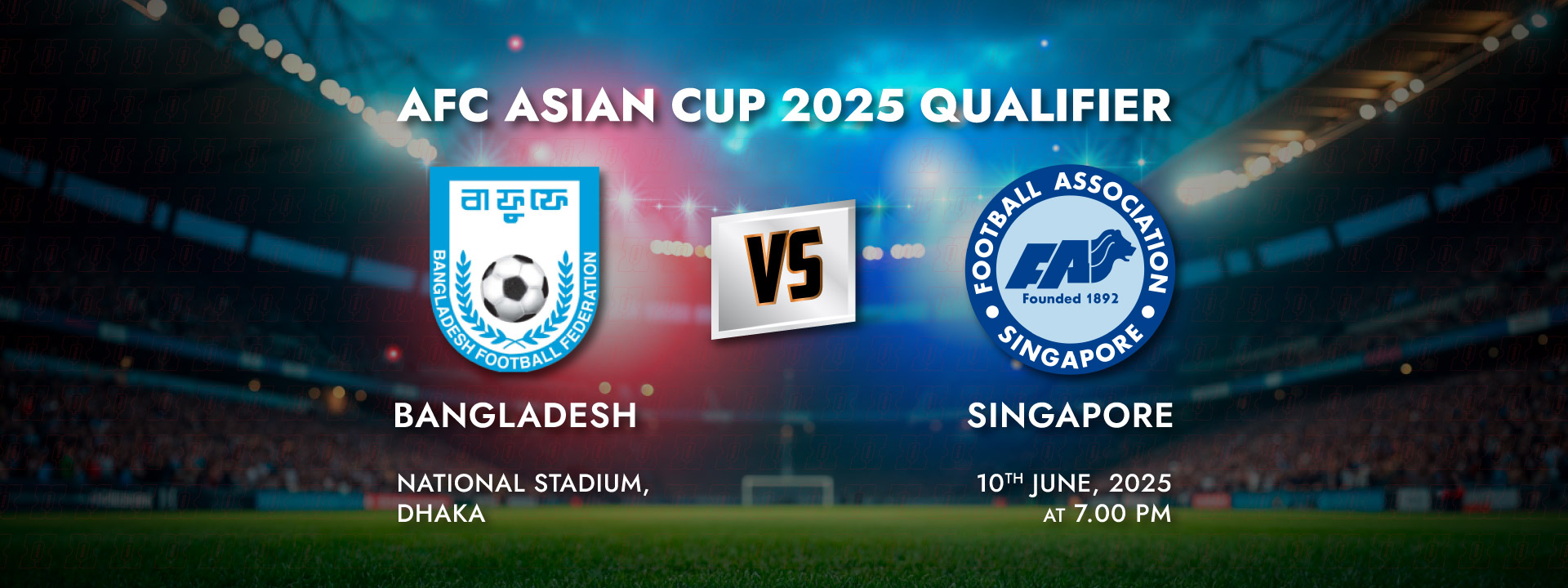 Bangladesh vs Singapore – AFC Asian Cup 2027 Qualifier Banner