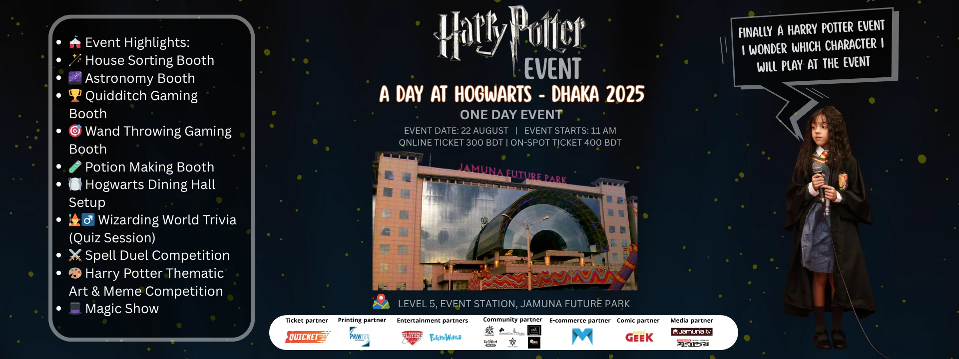 A Day at Hogwarts-Dhaka 2025 Banner