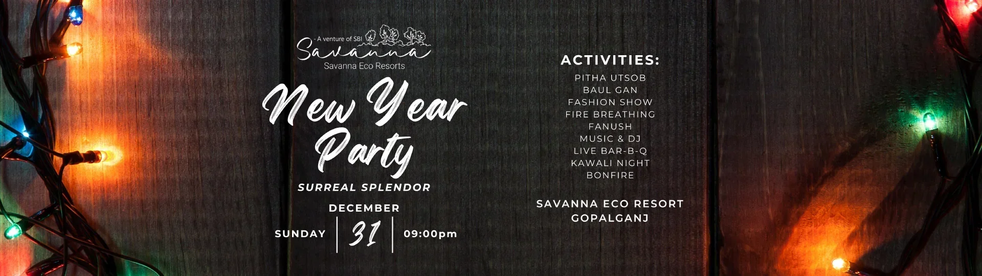 New Year Celebration with Savanna Banner