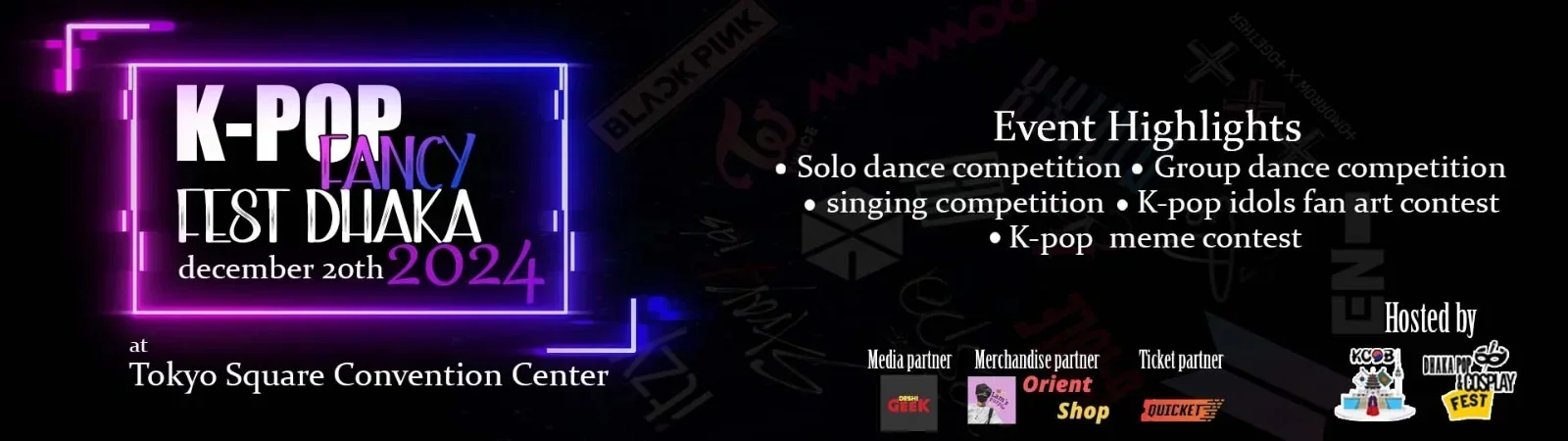 K-Pop Fancy Fest Dhaka 2024 Banner