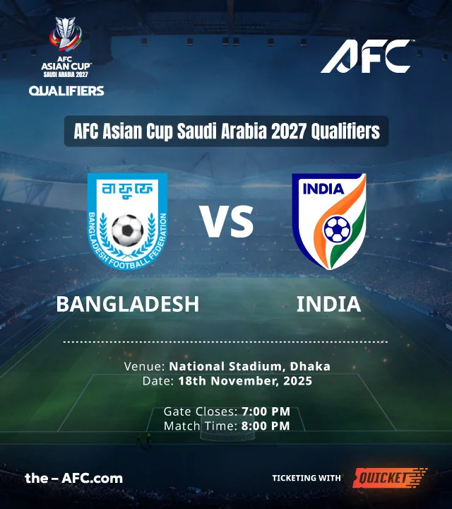 Bangladesh vs India - AFC Asian Cup 2027 Qualifier